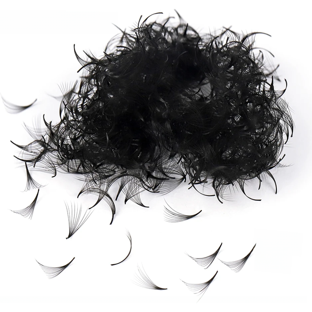 3D-40D Premade Loose Fans Lashes Pointy Base Loose Fans Lashes Medium Narrow Stem Russian Volume Fans Eyelash Extensions Makeup