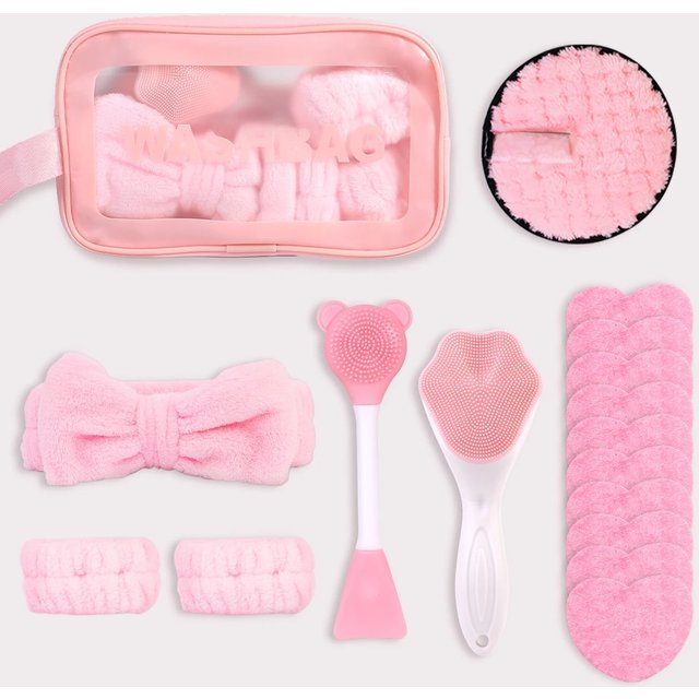 17PCS Face Cleaning Set, with Face Brush, Mud Film Brush, Convenient Skin Care Cleaning Set, Perfect Gift for women