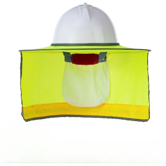 Sunscreen hat without helmet, summer reflective strip, sun visor, foldable shawl, outdoor construction site