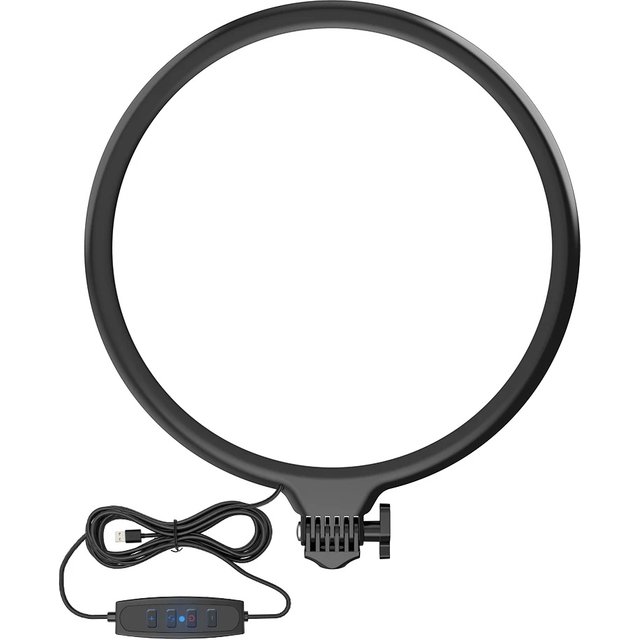 LUXCEO 26cm LED Ring Light,10W 3000K/4000K/6000K, CRI95+,Soft Lighting for Live Streaming,YouTube,TikTok,Makeup,Video Conference