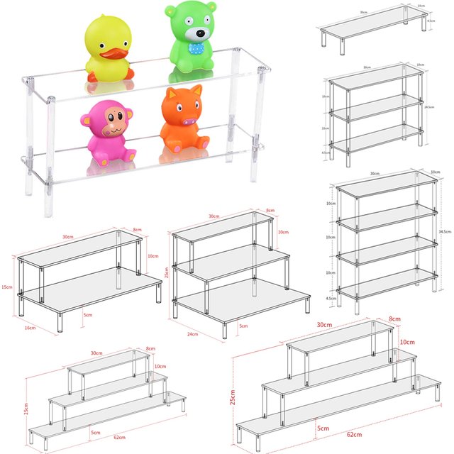 Présentoir en acrylique transparent pour figurines Funko POP, Cupcake cosmétique parfum argile poupée bijoux pour présentoir organisateur