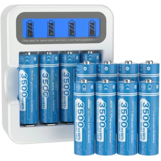 2A 1.5V AA Rechargeable Battery 3500mWh Lithium 1.5v aa Li-ion Battery Aa For Doorbells, Motorized Toys, Mice, Fans、Toothbrushes