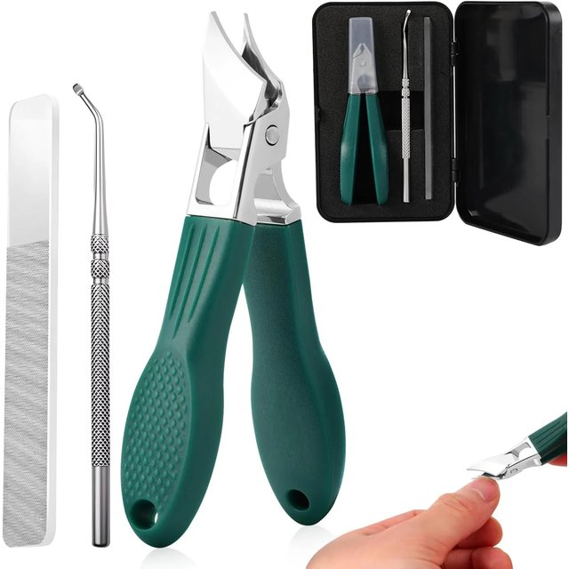 Three Sets of Eagle Beak Diagonal Nail Clippers, Diagonal Nail Clippers, Suitable for Thick Nails, Elderly People, and Nail Care