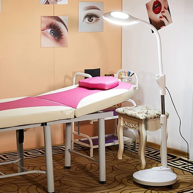 16X Diopter LED Floor Stand Magnifier Glass Cold Ligth Beauty Facial Light for Salon Nail Tattoo Beauty Lamp
