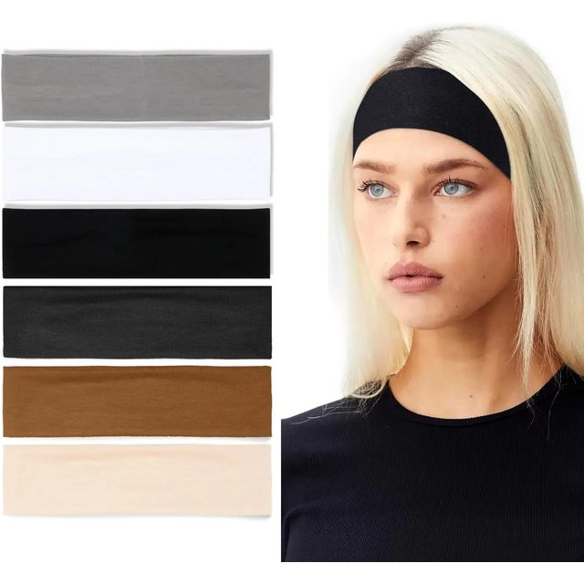 6CM Wide Fashion Sport Style Headband for women Spring Summer Fitness Yoga Running Sweatband Elastic Hairbands Makeup Headwrap