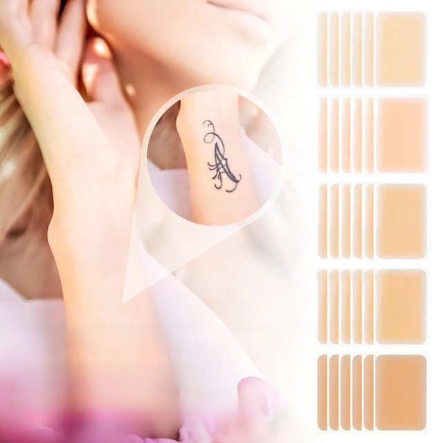 Invisible Skin Color Tattoo Patches Natural-Looking Birthmark Concealer For Arms Legs Back Tattoos Cover Up Patch