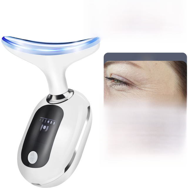 EMS Vibration Facial Neck Massager Beauty Device Removal Wrinkle Double Chin Red Light Therapy Face Lifting Machine Skin Care