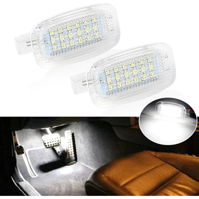 1pc/2pcs OEM# A2218200401 CANbus LED Makeup Mirror Lamp Footwell Light For Benz R230 W204 W212 W207 W221 W216 W251 W164 W463