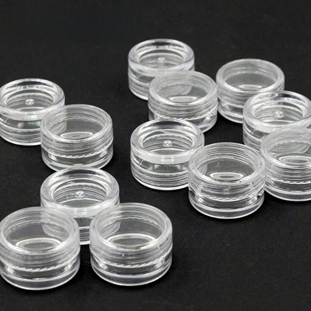 50/100/300pcs 5g Transparent Cosmetic Bottles Containers Pot Sample Clear Cream Jar For Nail Arts Small Clear Can Tin For Balm