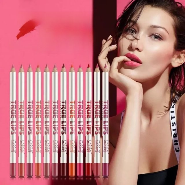 6/12pcs Lips Long-Lasting Waterproof Lip Liner Set, Natural Red Tones, Soft & Smooth Texture - Suitable for All Skin Types