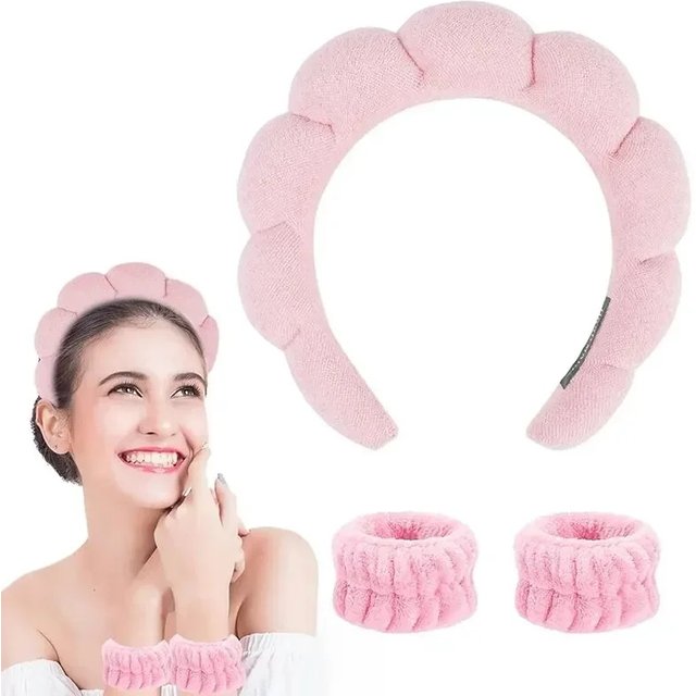 Hair Band Wash Face Shower Cloud Sponge Hair Band Makeup Removal Band Hair Bubble Soft Headband Popular in Europe and America