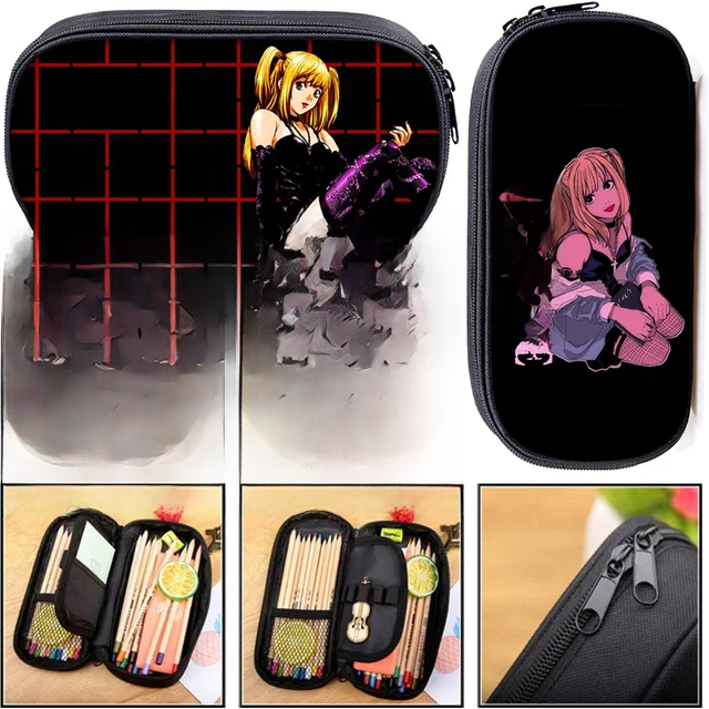 Anime Death Note Cosmetic Case Pencil Bag Jpanese Manga Shinigami Ryuk Pencil Case Light Yagami L Stationary Bags Gift