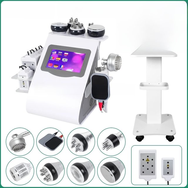 6/9IN1 Ultrasonic Cavitation Machine Vacuum Lifting Facial Anti-wrinkle Anti-cellulite Body Slimming Machine 40K Beauty Device