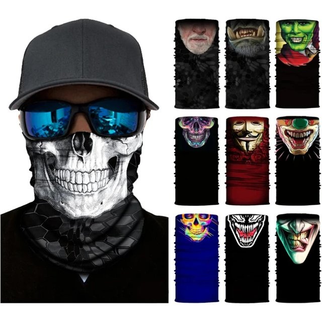 Bicycle Bandana Scarf Seamless Tactical Neck Cover Cycling Ski Face Mask Balaclava for men Motorcycle Hiking Fishing Snowboard