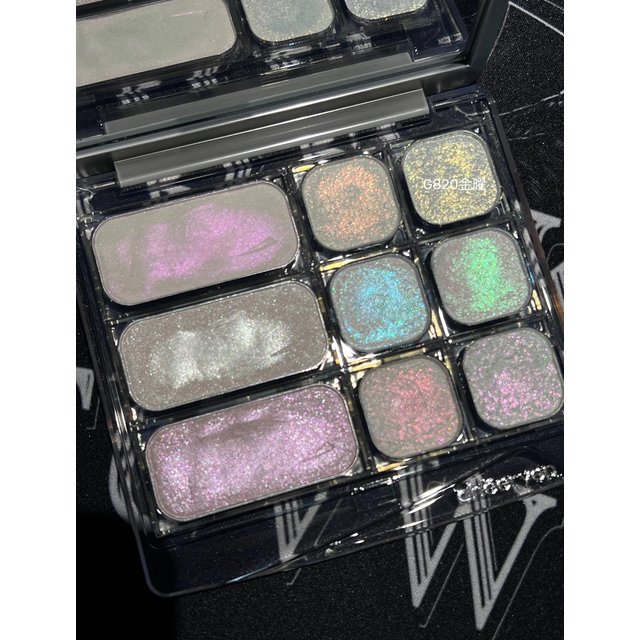 Qianyan Single Chameleon Eyeshadow Pearlescent Matte Powder Cream Shimmer Cheeryep Disk Shadow Multipurpose Blusher Highlight