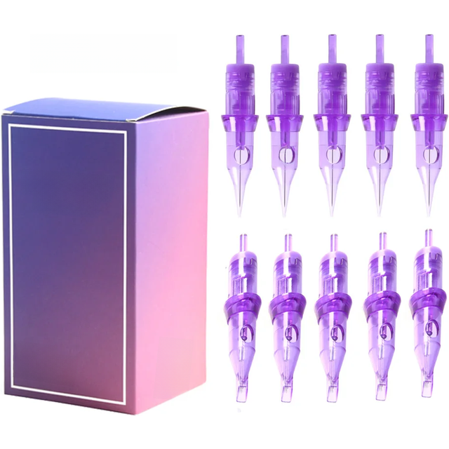 50/100PCS Professional #10 Standard Tattoo Needles Cartridge 3RL 7RL 7RS 5RM 7RM 9RM 9M1 Disposable Brow Makeup Tattoo Needles