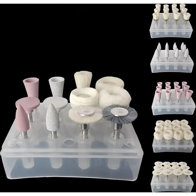 JNSUR 12pcs Dental Polisher Kit For Low-Speed Handpiece Dental Composite Kit Dentistry Porcelain/Natural Teeth/Nail Polishing