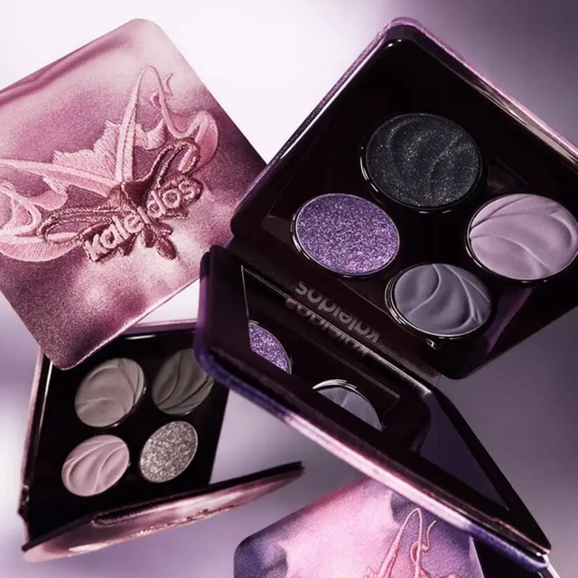 Kaleidos Glitter Eyeshadow Makeup Palette 4 Colors High Pigmented Shimmer Glitter Eye Shadow Make Up Illuminator Pallet Gift Set