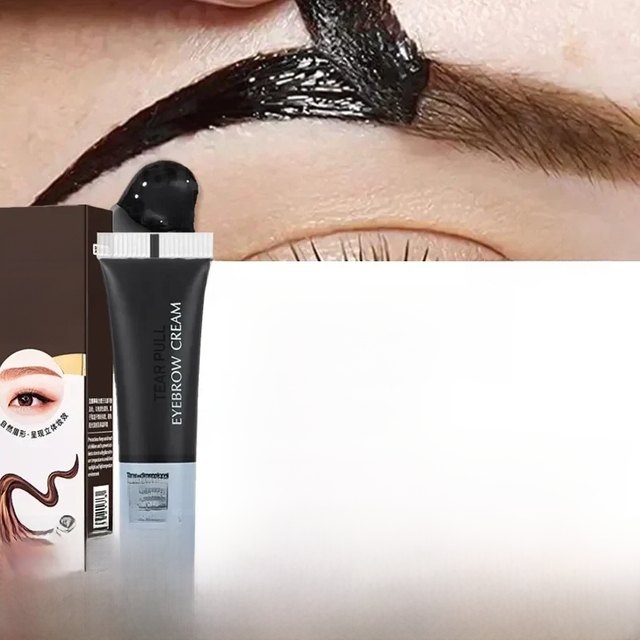 Eyebrow Gel Makeup Tearing Waterproof Long Lasting Semi-Permanent Tattoo Dye DIY Natural Brow Gel Tattoo Tint Cosmetic 4 Color