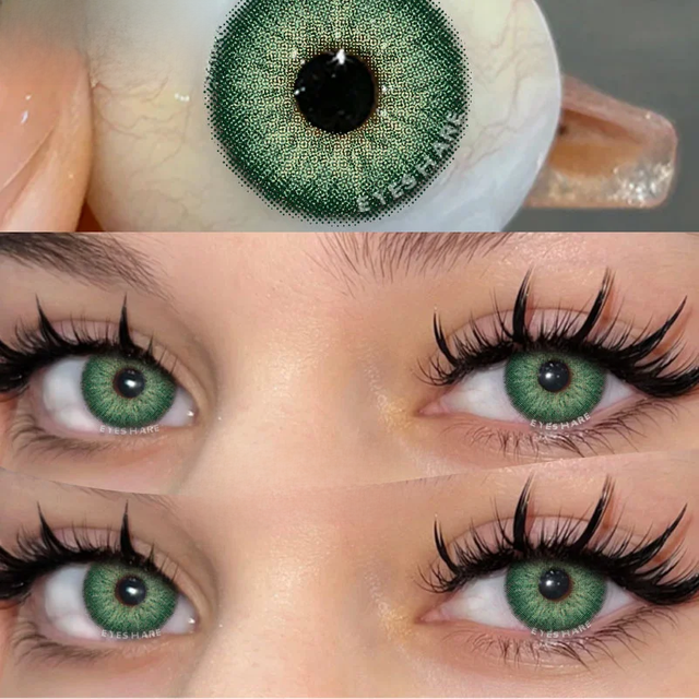 EYESHARE Color Lenses for Eyes 1pair/2pcs Colored Contact Lenses Green Lenses Blue Eye Contacts Cosmetic Gray Pupils Lens Yearly