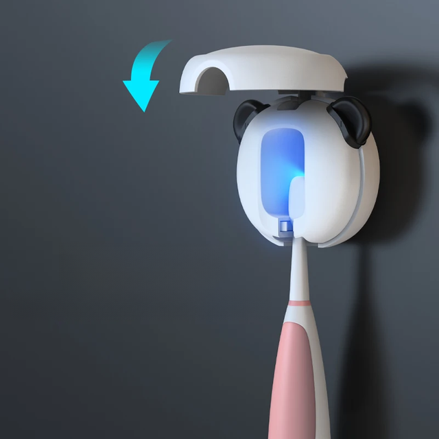 Wireless Smart UV Toothbrush Sterilizer Portable and Fashionable Electric Plastic Automatic Sterilizing Head Sanitizer Holders