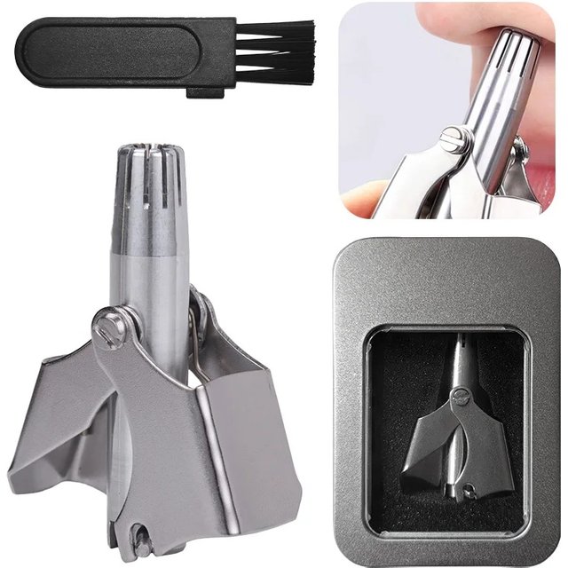 Nose Hair Trimmer for men, Manual Stainless Steel Full Body Wash Nose Hair Trimmer for women, Nose Hole Hair Trimmer Scissors