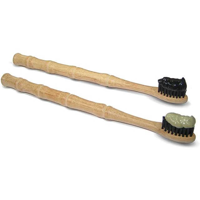 1/2/5 Pcs Natural Biodegradable Bamboo Toothbrush: Eco-Friendly BPA-Free Charcoal Infused bristles with Bamboo joint Wood Handle
