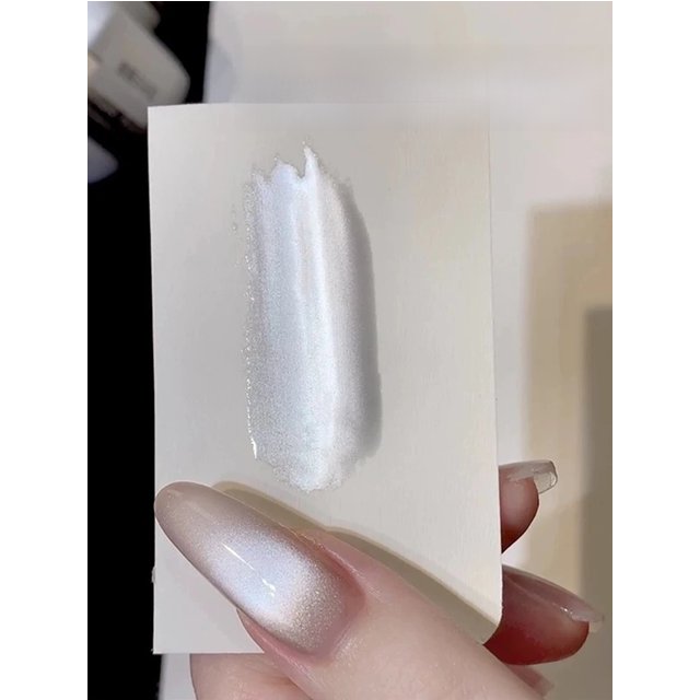MIANEL1-12pcs 12ML Flow Light White Cat Magnetic Gel Nail Polish Ultra Shine Soak Off UV Gel Glass Beads Cat Magnet White Nails
