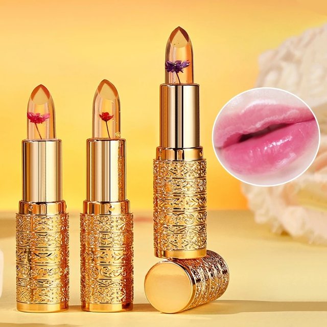Crystal Color-changing Petal Lipstick for women Moisturizes long-lasting and non-sticky cup lip balm
