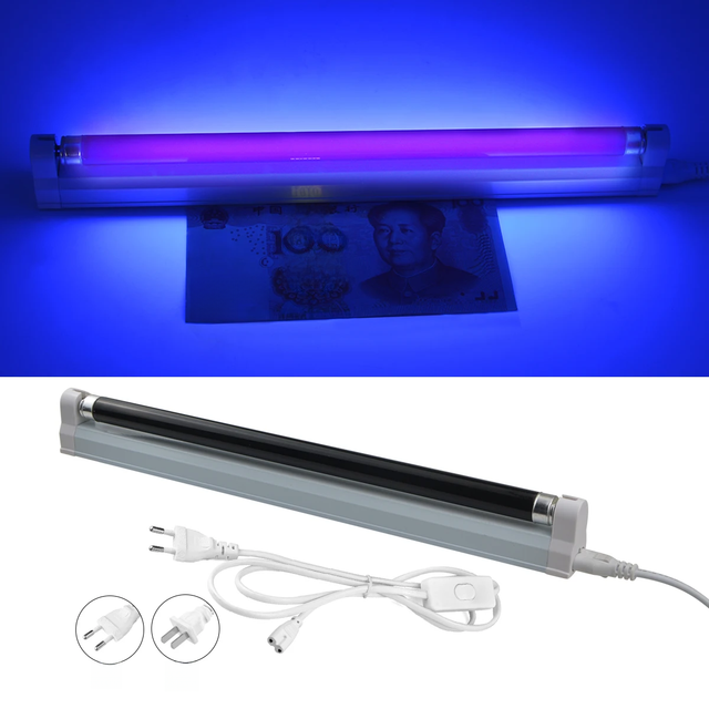 220V 110V 6W 8W Ultraviolet Lamp UV Black Light Blue Quartz Lamp T5 Tube Blacklight UVA Fluorescent Party Cosmetic Money Detect
