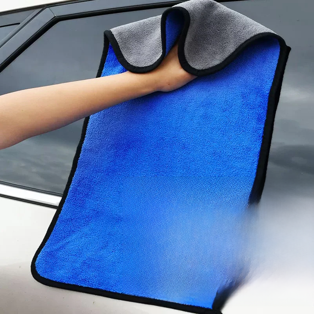 Microfiber Cleaning Towel Car Wash Thicken Soft Drying Cloth Car Body Washing Towels Double Layer Clean Rags 30/40/60cm