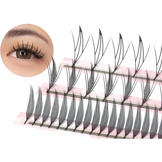 GLAMLASH Comic Spire Eyelash Extension Natural Comango Manga False Eyelashes Premade Fans Feather Anime Lashes Makeup Tools