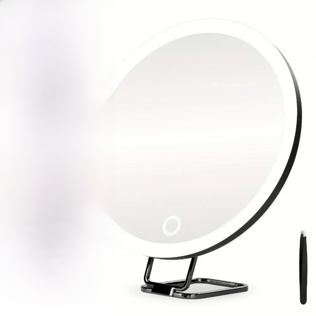 10/20/30X Magnifying Mirror With LED Light Tweezers 360 Degrees Rotary Wall Hanging Desktop Magnified Makeup Vanity Mirror Home