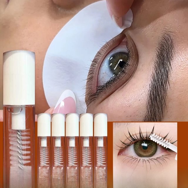 5PCS Eyelash Raincoat Set Liquid Waterproof Transparent Eyelashes Fixed Gel with Brush Comb Lash Extensions Mascare Makeup Tools
