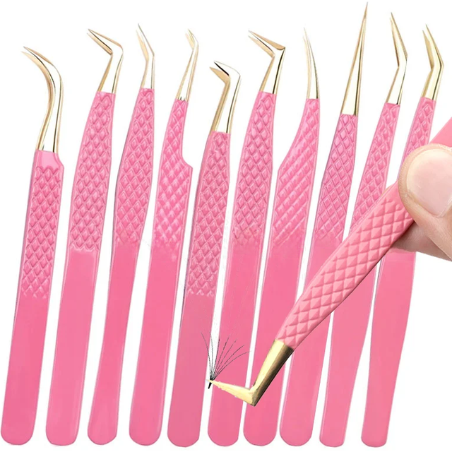 1PC False Lashes Eyelashes Extension Tweezers Mega volume Mink Make Fans Boot isolation Pliers Nail Clips Beauty make up Tools