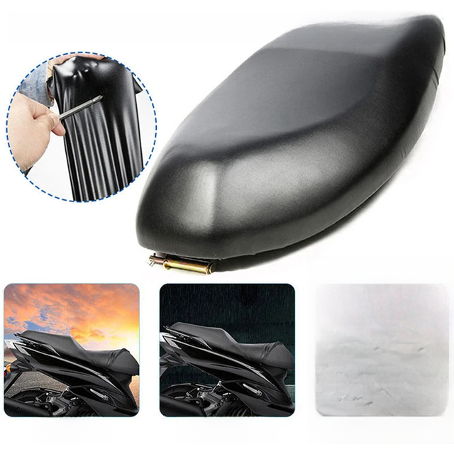 80/88cm Motorcycle Seat Cushion Covers Universal Elastic PU Leather Waterproof Sunscreen Seats Protective Cover Moto Accessories