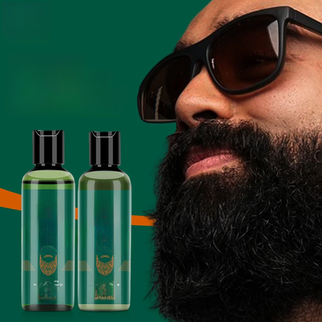 Men Organic Natural Beard Care Set Mild Not Irritate Beard Growth Shampoo Styling Moisturizing Beard Conditioner Beard Care Kit