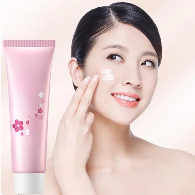 LAIKOU Cherry Blossom Suyan Cream Moisturizing Lazy Face Cream Tone up Brighten Skin Care Products Waterproof Sweatproof 30g