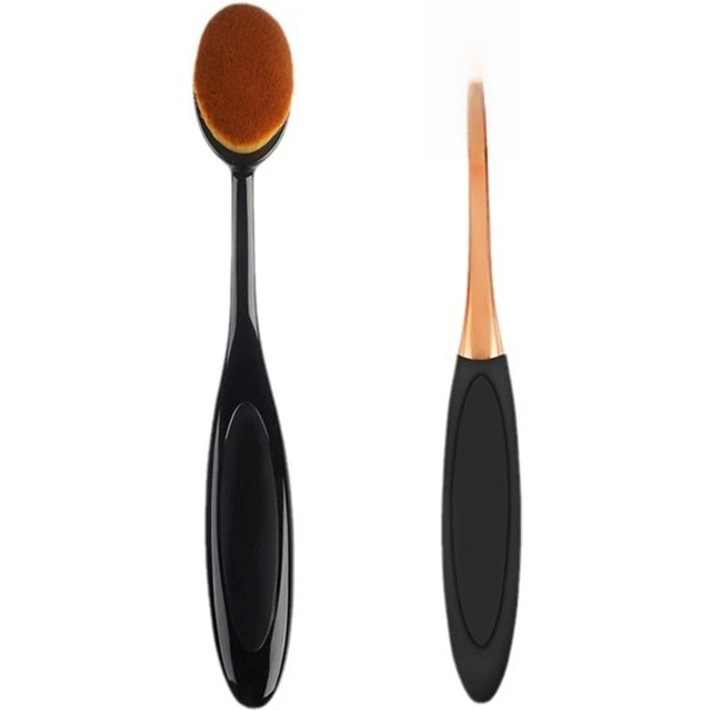 1PC Black Nail Cleaner Brush Toothbrush Shape Makeup Brush Convenient Traceless Petal Kabuki Nail Dust Brush Pen Foundation Tool