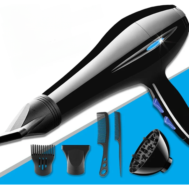 Hair Dryer 2200W Professional Powerful Hair Dryer Fast Heating Hot And Cold Adjustment Ionic Air Blow Dryer with Air Collecting