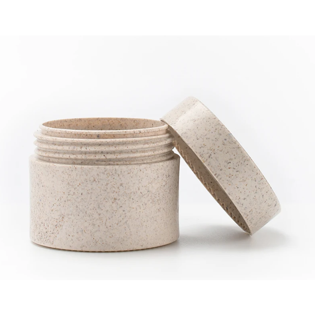 Wholesale Multi color wheat biodegradable cosmetic containers Recyclable Wheat Straw Cream Jar With Screw Cap 50g 100g 150g 250g
