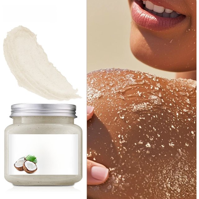 SUYARUN Organic Coconut Sugar Body Scrub Exfoliating & Moisturizing - Natural Spa Care for Soft Skin - 300g.