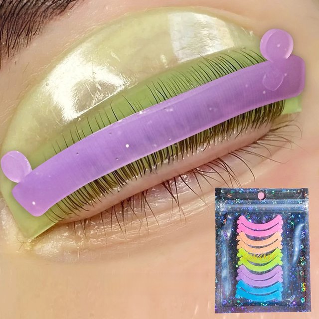 Lomansa 5 Color 10pc Silicone Eyelash Rods Softening Colorful Lash Lift Ribbon Perm Multi-Functional Eyelash Lifting Makeup Tool