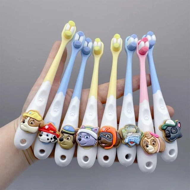 PAW Patrols Children Cartoon Cute Toothbrush Chase Skye Kids Anime Fashion Toothbrushes Boy Girl Oral Hygiene Accessories Gifts