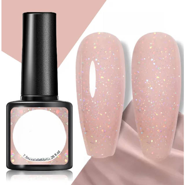 UR SUGAR 7.5ml Rose Glitter Solid Color Gel Nail Polish Jelly Nude Pink Semi Permanent DIY Nail Art UV LED Soak Off Gel