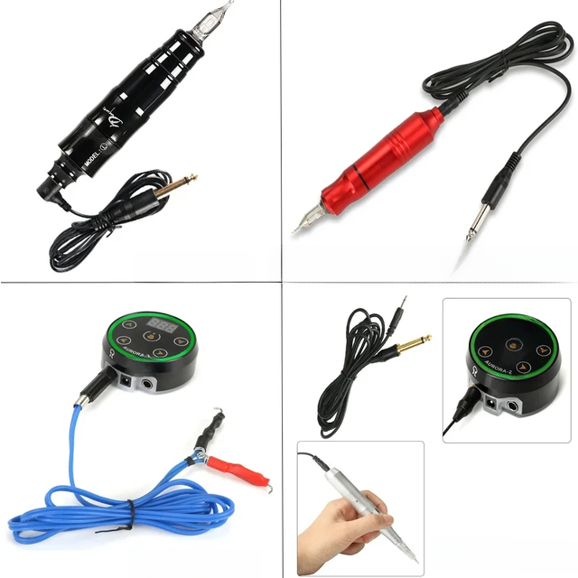 High Quality Tattoo Machine Clip Cord RCA/DC Plug For Tattoo Power Supply Pedal Hook Line Audio Cable Permanent Makeup Accessory