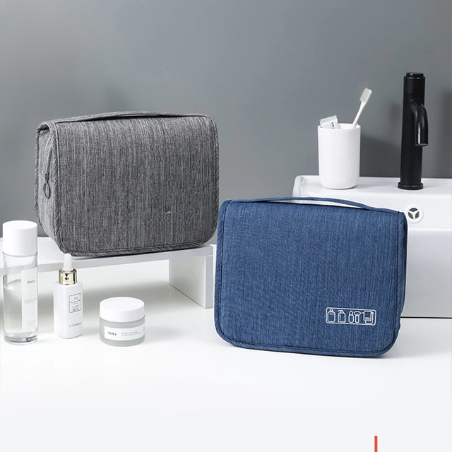 Oxford Fabric Men Business Portable Storage Bag Toiletries Organizer Women Cosmetic Bag Waterproof Hanging Travel Wash Pouch
