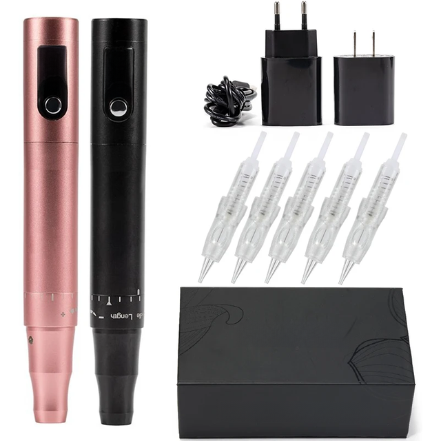 Wireless PMU Machine Tattoo Pen Kit Professional Microshading Machine Supplies Device for Permanent Makeup Shading Lips Eyebrow