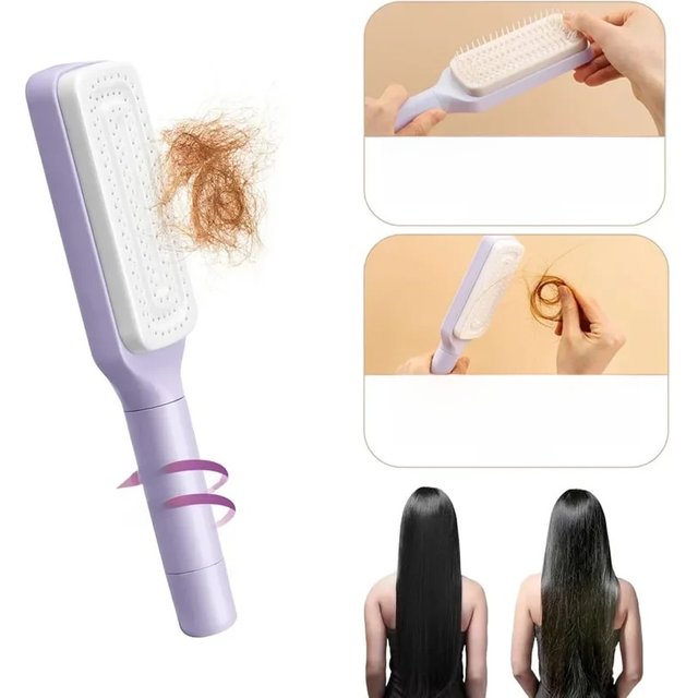 Rotatable Self Cleaning Hair Brush Telescopic Massage Airbag Combs Retractable Bristle Hair Brush Anti-Static Sclap Massage Comb