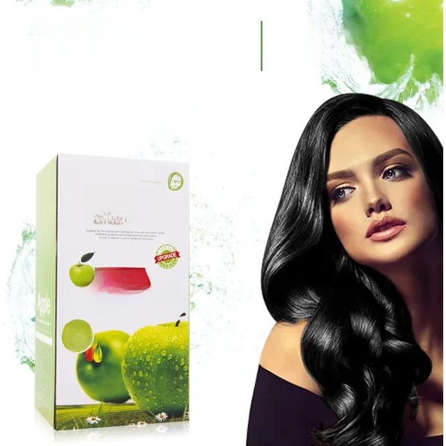 Natural Apple Hair Color Cream 500ml*2/Pack 100% Black Hair Covering White Haire Easy Coloring Men Women Black Hair Dye Shampoo